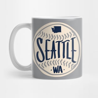 Seattle Washington Hand Drawn Script Design Mug